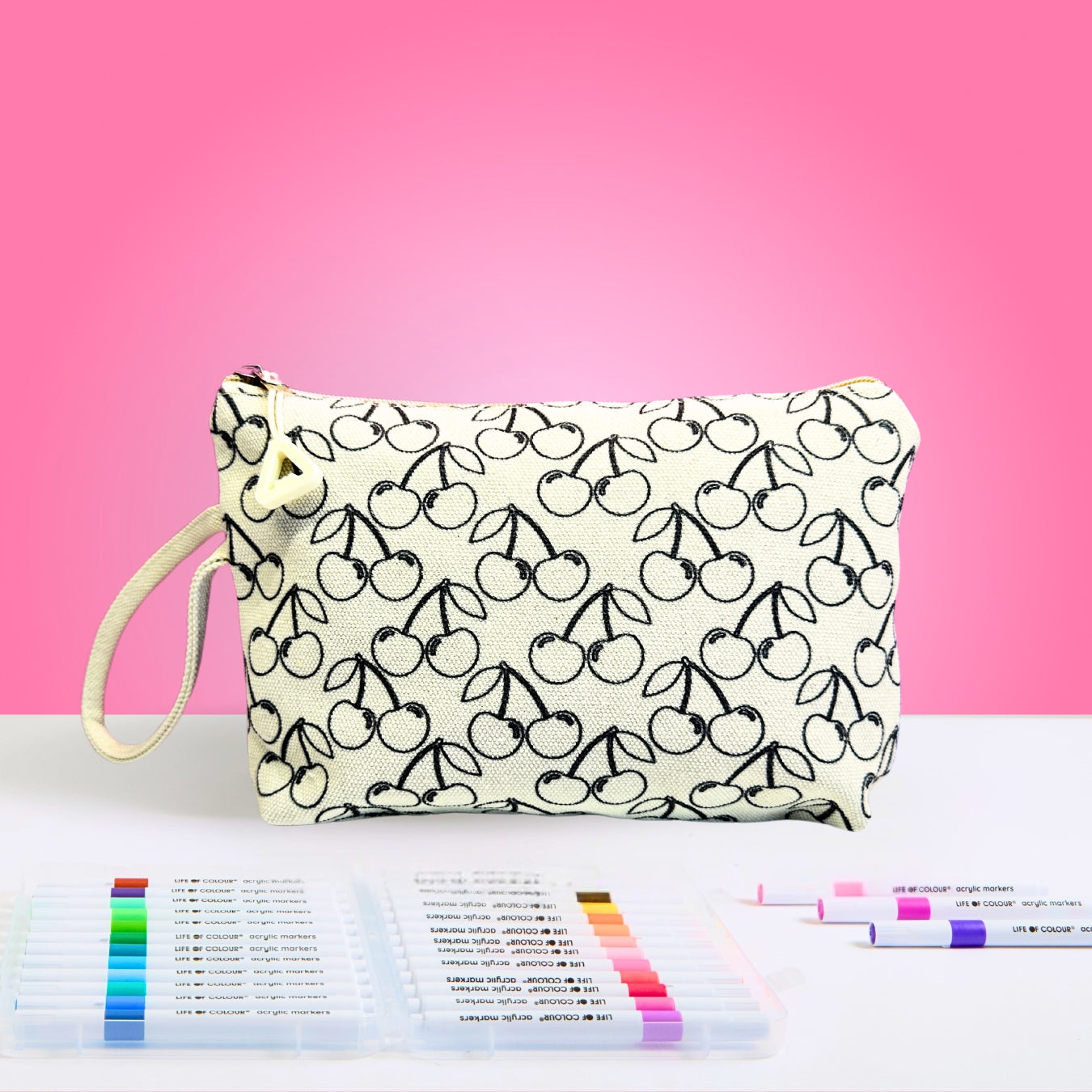DIY Essentials Pouch - Cherry Design