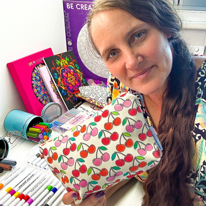 DIY Essentials Pouch - Cherry Design
