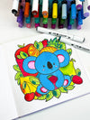 Cute and Cosy Colouring Book and Art Markers Bundle - Image 4