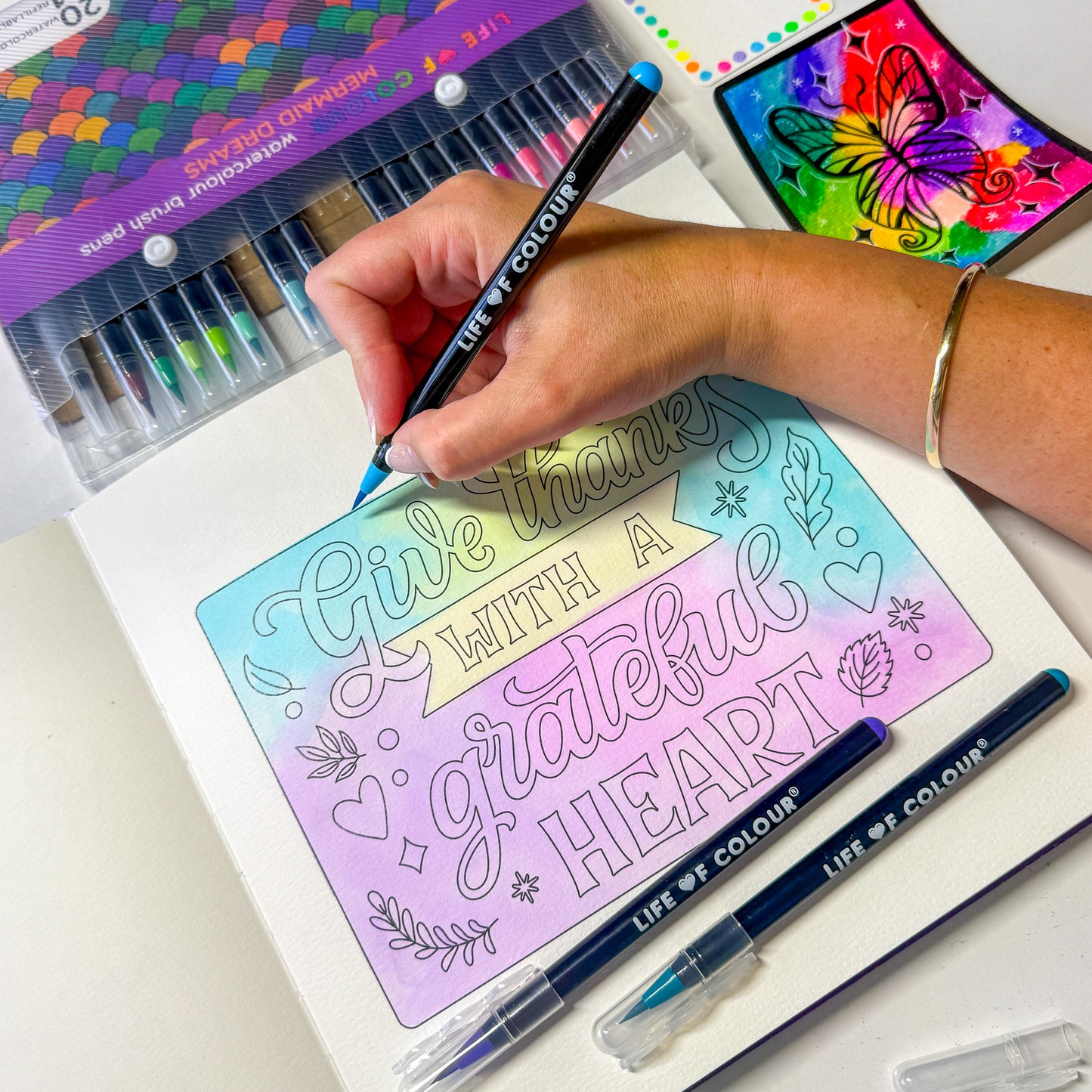 Watercolour Brush Pens - Mermaid Colours