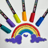 Rainbow Colours Brush Tip Acrylic Paint Pens – Set of 6 - Image 5