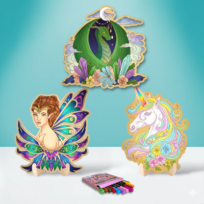 Mythical Painting Kit  - Dragon, Unicorn and Fairy