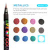 Metallic Brush Tip Acrylic Paint Pens - Set of 12 - Image 3
