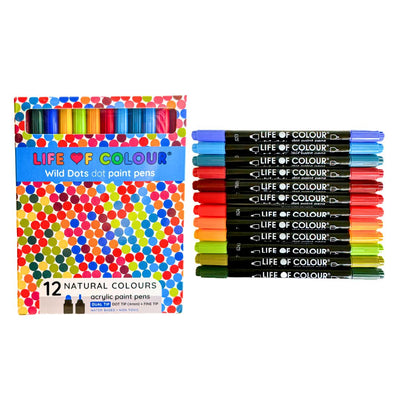 Wild Dots Acrylic Paint Pens -  Set of 12 Earth Colours