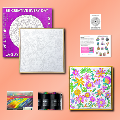 Canvas and Frame Painting Kit - Spring Flowers