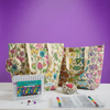 DIY Doodle Bag Bundle - Wildflower & Love Heart Tote Bags & Acrylic Markers - Image 1