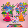 Flowers in Vase Painting Kit - Bundle of 2 Bouquets - Image 1