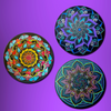 Life of Colour Mandala Galaxy Painting Kit Bundle of 3 (Part 2)- No Pens - Image 1
