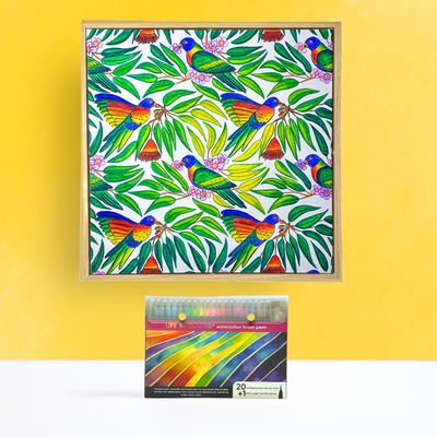 Canvas and Frame Painting Kit - Lorikeets